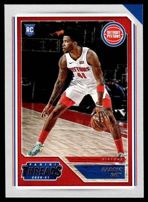 Saddiq Bey 2020 Panini Chronicles Basketball Threads Front of Card