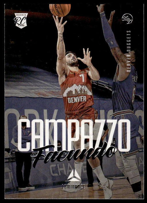 Facundo Campazzo 2020 Panini Chronicles Basketball Luminance Front of Card