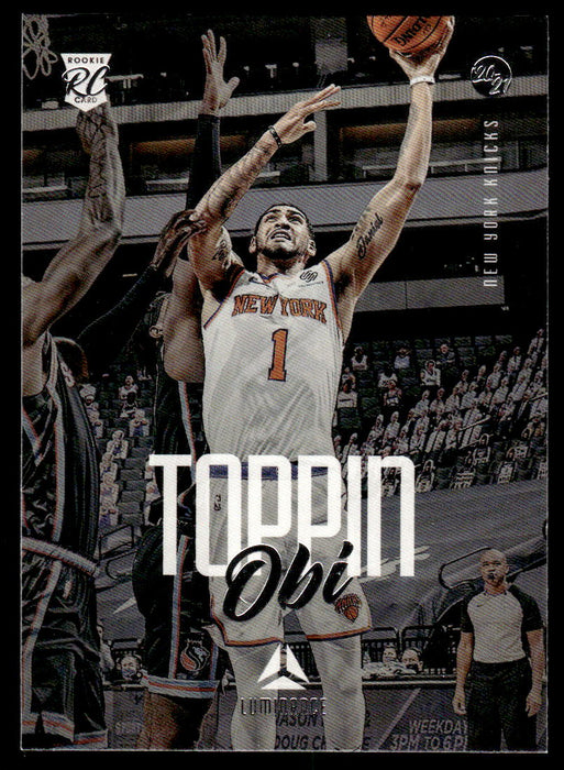 Obi Toppin 2020 Panini Chronicles Basketball Luminance Front of Card