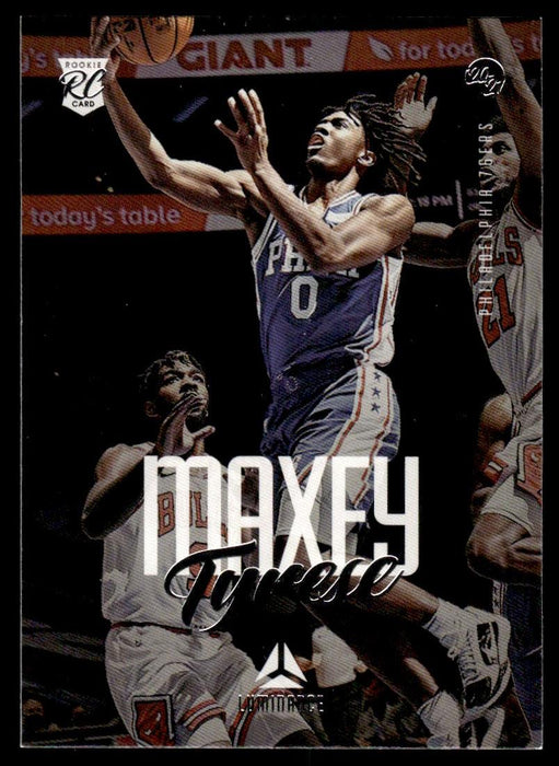 Tyrese Maxey 2020 Panini Chronicles Basketball Luminance Front of Card