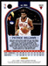 Patrick Williams 2020 Panini Chronicles Basketball Marquee Back of Card