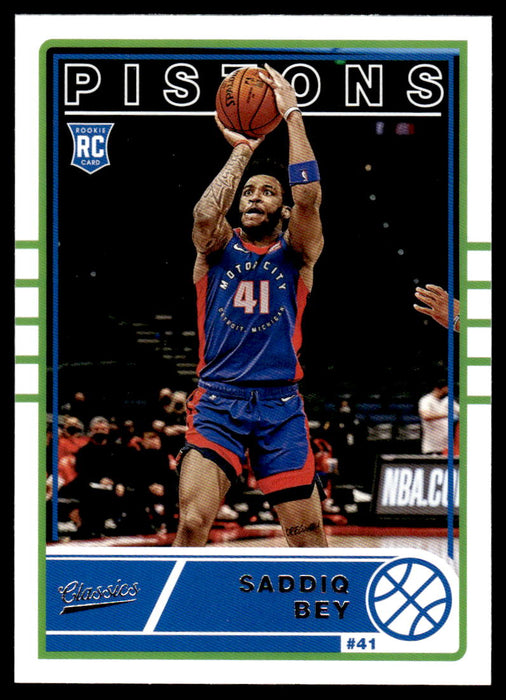 Saddiq Bey 2020 Panini Chronicles Basketball Classics Front of Card