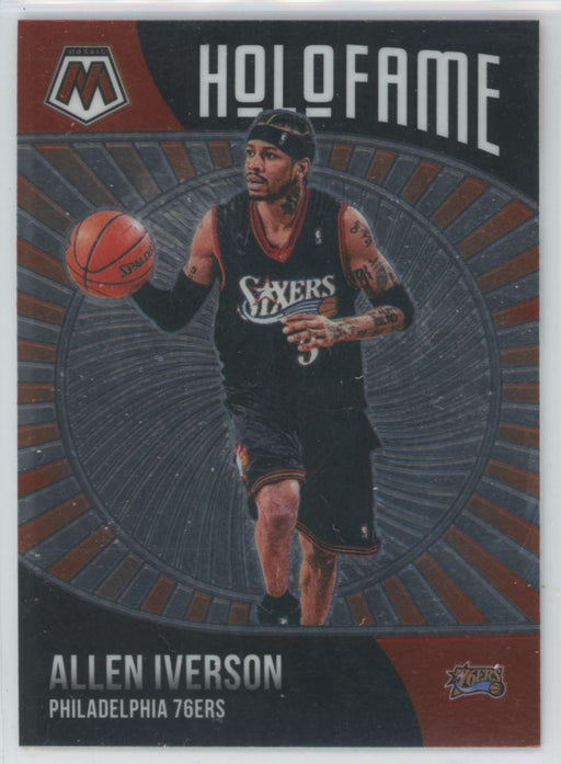 2020 Panini Mosaic # 1 Allen Iverson Holofame Philadelphia 76ers - Collectible Craze America