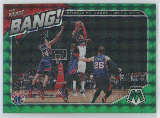 2020 Panini Mosaic # 10 Paul Pierce Bang! Green Prizm Washington Wizards - Collectible Craze America