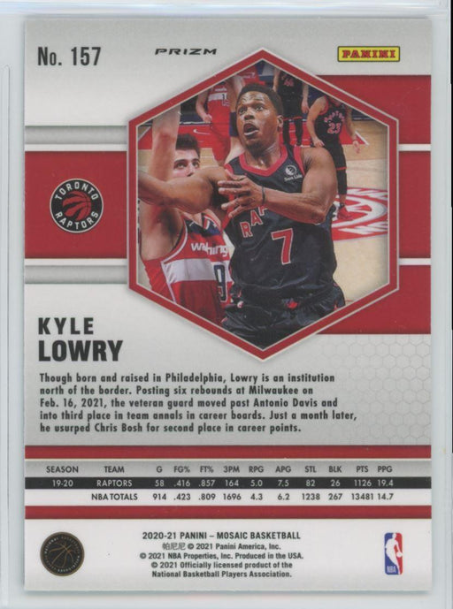 2020 Panini Mosaic # 157 Kyle Lowry Mosaic Prizm Toronto Raptors - Collectible Craze America