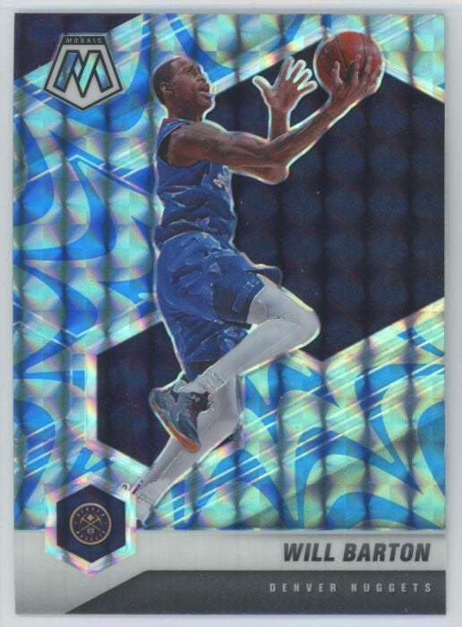 2020 Panini Mosaic # 158 Will Barton Reactive Blue Prizm Denver Nuggets - Collectible Craze America