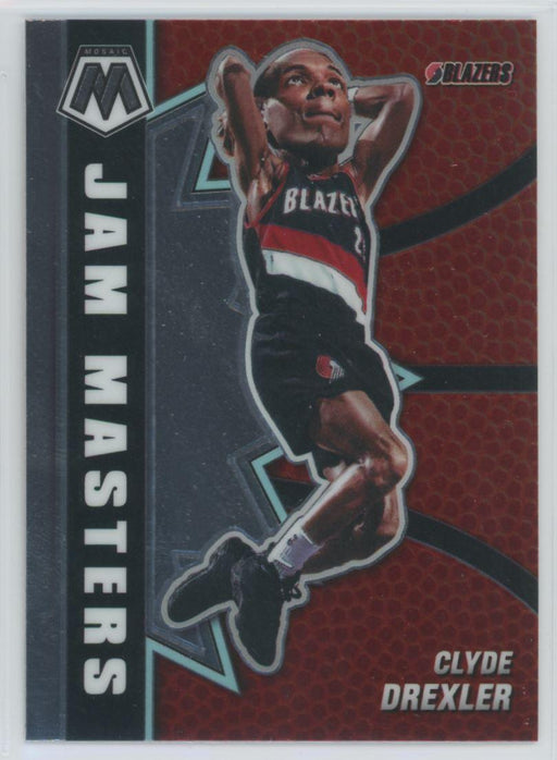 2020 Panini Mosaic # 17 Clyde Drexler Jam Masters Portland Trail Blazers - Collectible Craze America