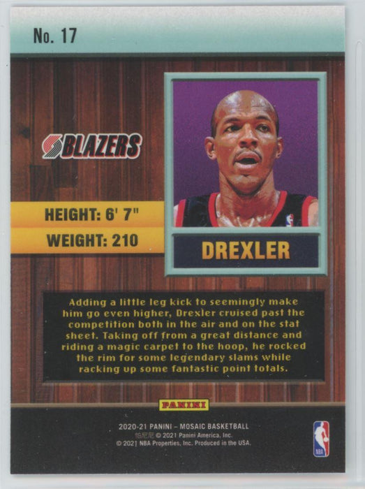 2020 Panini Mosaic # 17 Clyde Drexler Jam Masters Portland Trail Blazers - Collectible Craze America