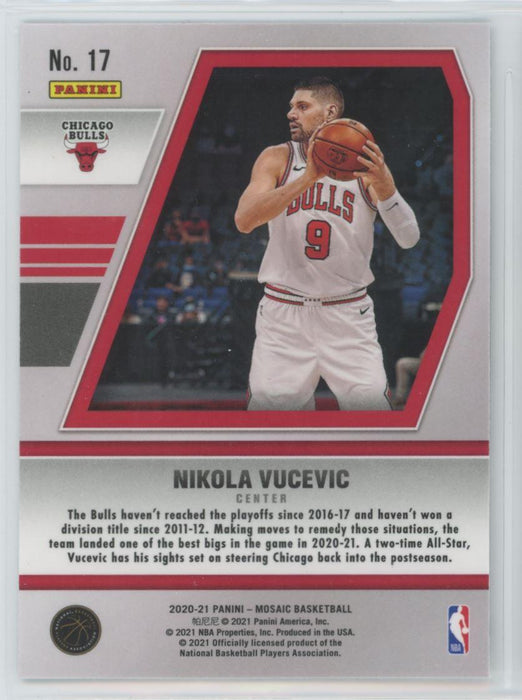 2020 Panini Mosaic # 17 Nikola Vucevic Will to Win Chicago Bulls - Collectible Craze America