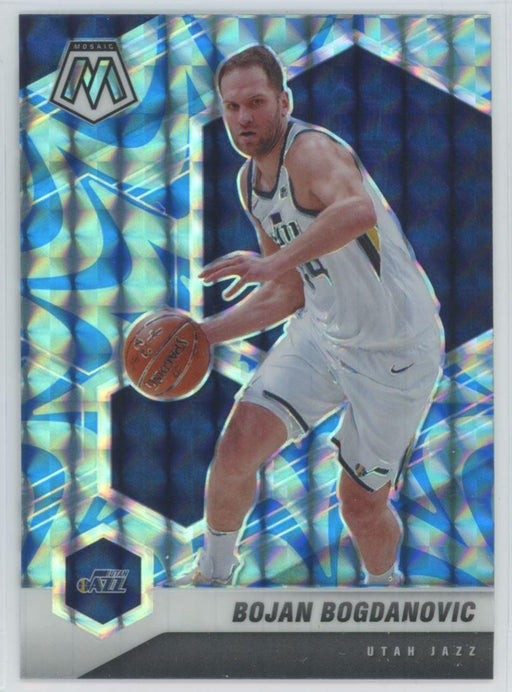 2020 Panini Mosaic # 187 Bojan Bogdanovic Reactive Blue Prizm Utah Jazz - Collectible Craze America