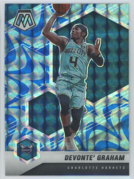 2020 Panini Mosaic # 196 Devonte' Graham Reactive Blue Prizm Charlotte Hornets - Collectible Craze America