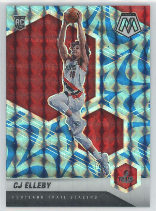 2020 Panini Mosaic # 232 CJ Elleby RC Reactive Blue Prizm Portland Trail Blazers - Collectible Craze America