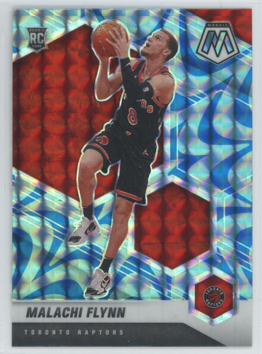 2020 Panini Mosaic # 236 Malachi Flynn RC Reactive Blue Prizm Toronto Raptors - Collectible Craze America