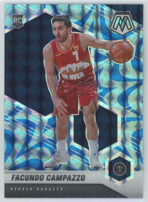 2020 Panini Mosaic # 237 Facundo Campazzo RC Reactive Blue Prizm Denver Nuggets - Collectible Craze America