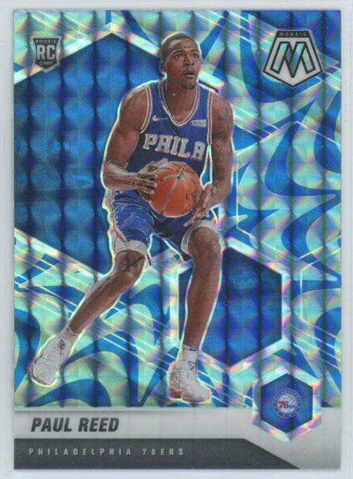 2020 Panini Mosaic # 245 Paul Reed RC Reactive Blue Prizm Philadelphia 76ers - Collectible Craze America