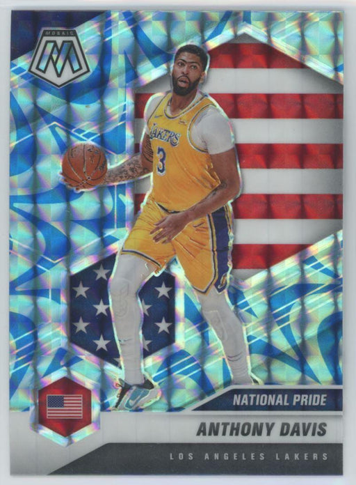 2020 Panini Mosaic # 250 Anthony Davis Reactive Blue Prizm Los Angeles Lakers - Collectible Craze America