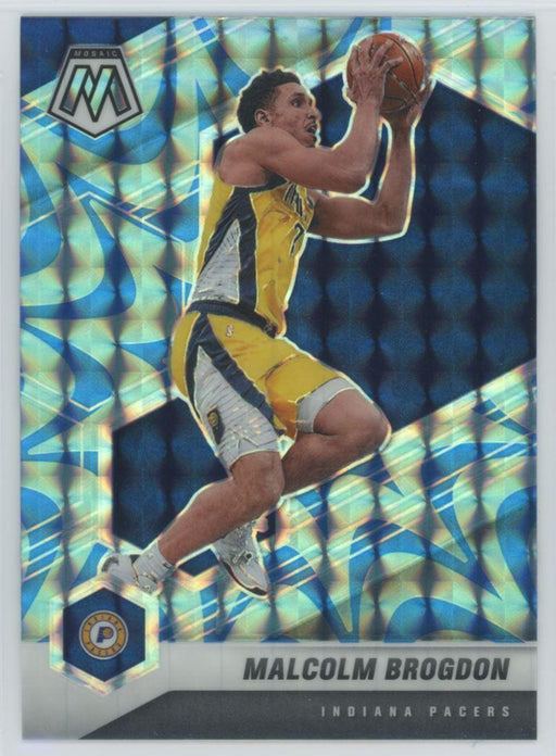 2020 Panini Mosaic # 26 Malcolm Brogdon Reactive Blue Prizm Indiana Pacers - Collectible Craze America