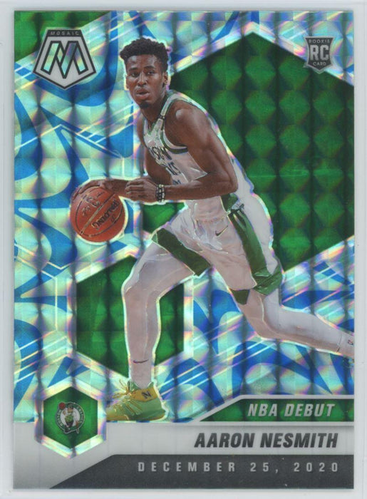 2020 Panini Mosaic # 279 Aaron Nesmith RC Reactive Blue Prizm Boston Celtics - Collectible Craze America