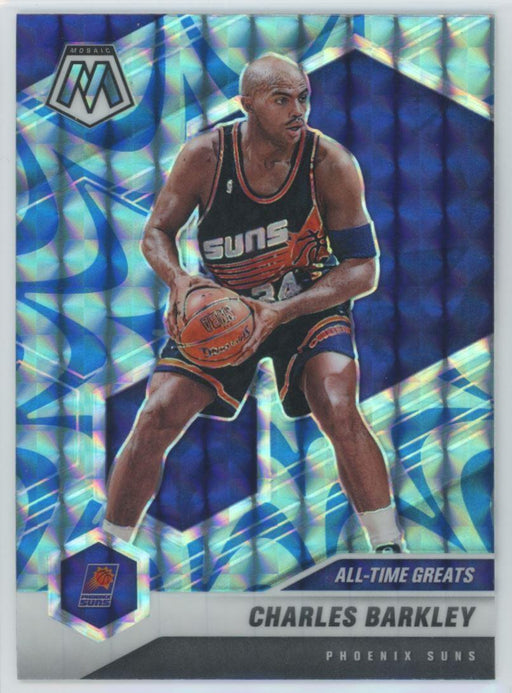 2020 Panini Mosaic # 281 Charles Barkley Reactive Blue Prizm Phoenix Suns - Collectible Craze America