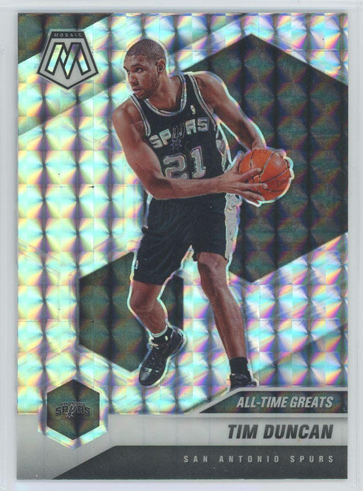 2020 Panini Mosaic # 289 Tim Duncan Mosaic Prizm San Antonio Spurs - Collectible Craze America