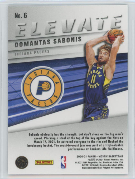 2020 Panini Mosaic # 6 Domantas Sabonis Elevate Indiana Pacers - Collectible Craze America