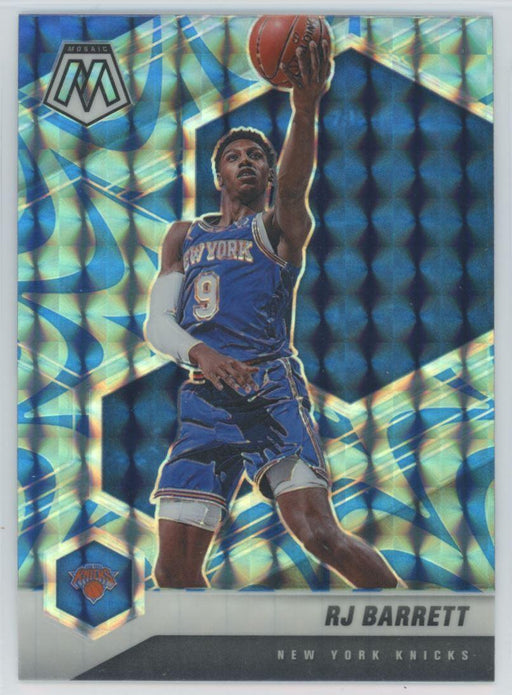 2020 Panini Mosaic # 68 RJ Barrett Reactive Blue Prizm New York Knicks - Collectible Craze America