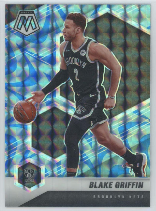 2020 Panini Mosaic # 77 Blake Griffin Reactive Blue Prizm Brooklyn Nets - Collectible Craze America