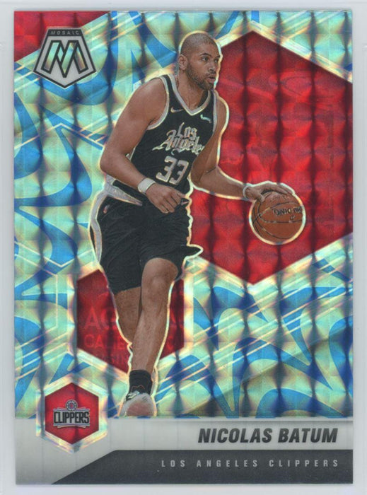 2020 Panini Mosaic # 82 Nicolas Batum Reactive Blue Prizm Los Angeles Clippers - Collectible Craze America