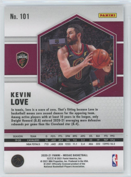 2020 Panini Mosaic Basketball # 101 Kevin Love Cleveland Cavaliers - Collectible Craze America