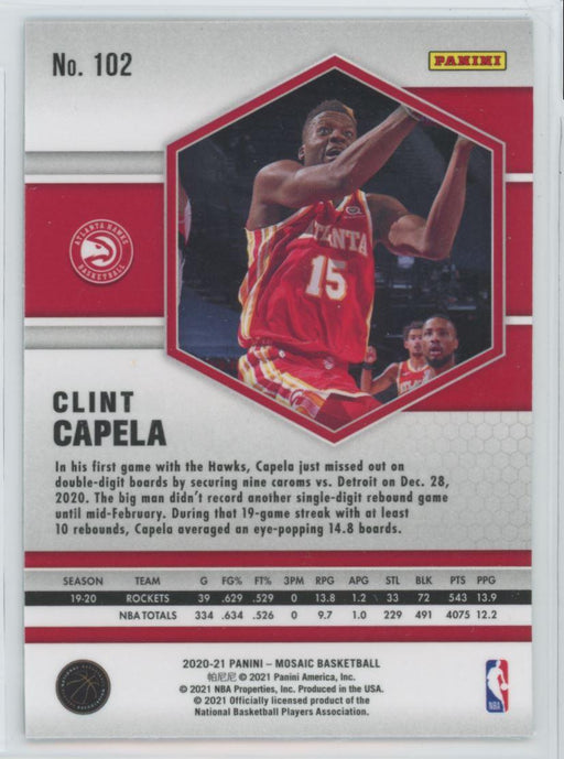 2020 Panini Mosaic Basketball # 102 Clint Capela Atlanta Hawks - Collectible Craze America