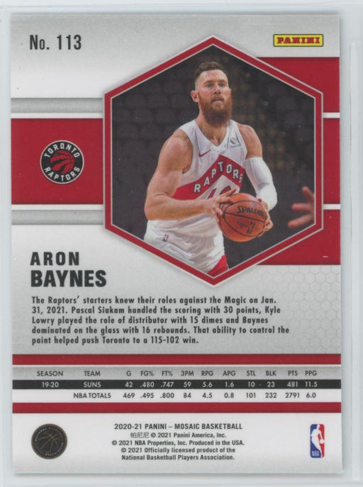 2020 Panini Mosaic Basketball # 113 Aron Baynes Toronto Raptors - Collectible Craze America