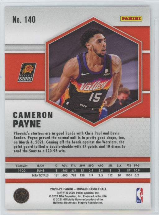 2020 Panini Mosaic Basketball # 140 Cameron Payne Phoenix Suns - Collectible Craze America