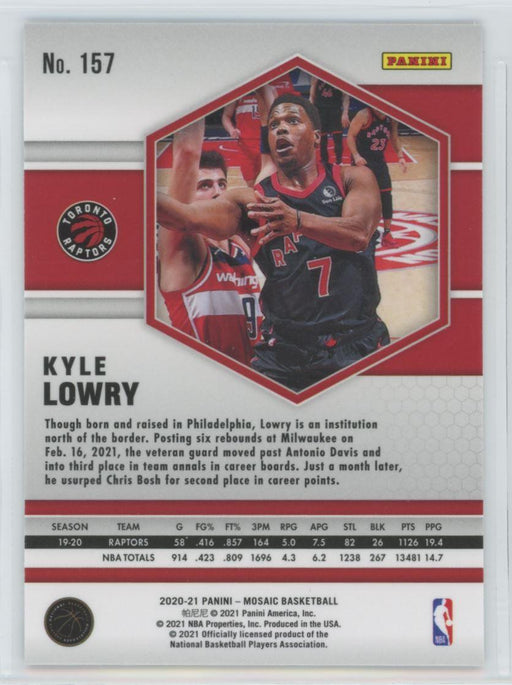 2020 Panini Mosaic Basketball # 157 Kyle Lowry Toronto Raptors - Collectible Craze America