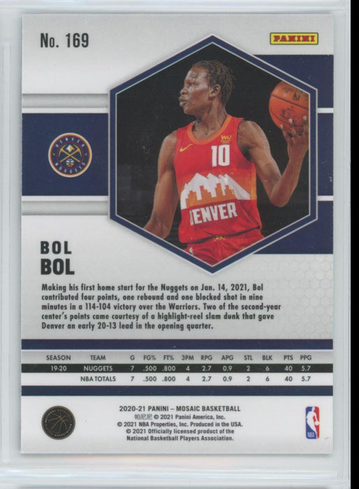 2020 Panini Mosaic Basketball # 169 Bol Bol Denver Nuggets - Collectible Craze America