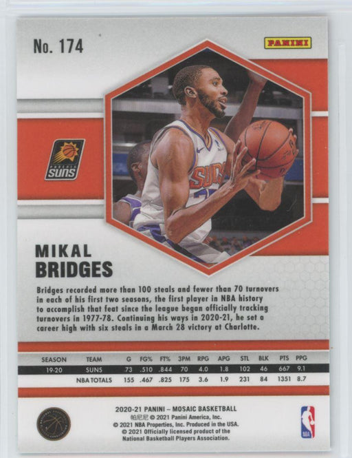 2020 Panini Mosaic Basketball # 174 Mikal Bridges Phoenix Suns - Collectible Craze America