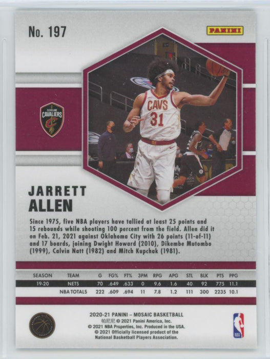 2020 Panini Mosaic Basketball # 197 Jarrett Allen Cleveland Cavaliers - Collectible Craze America