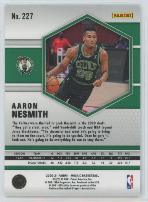 2020 Panini Mosaic Basketball # 227 Aaron Nesmith RC Boston Celtics - Collectible Craze America