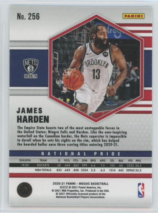 2020 Panini Mosaic Basketball # 256 James Harden Brooklyn Nets - Collectible Craze America