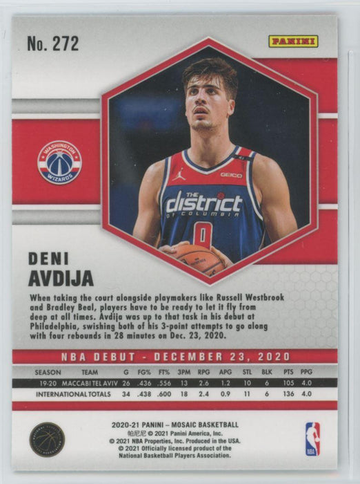 2020 Panini Mosaic Basketball # 272 Deni Avdija RC Washington Wizards - Collectible Craze America