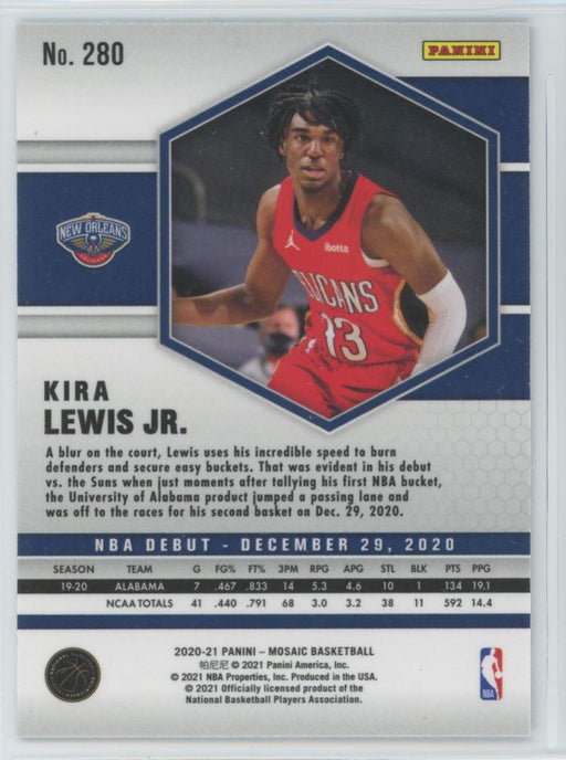 2020 Panini Mosaic Basketball # 280 Kira Lewis Jr. RC New Orleans Pelicans - Collectible Craze America