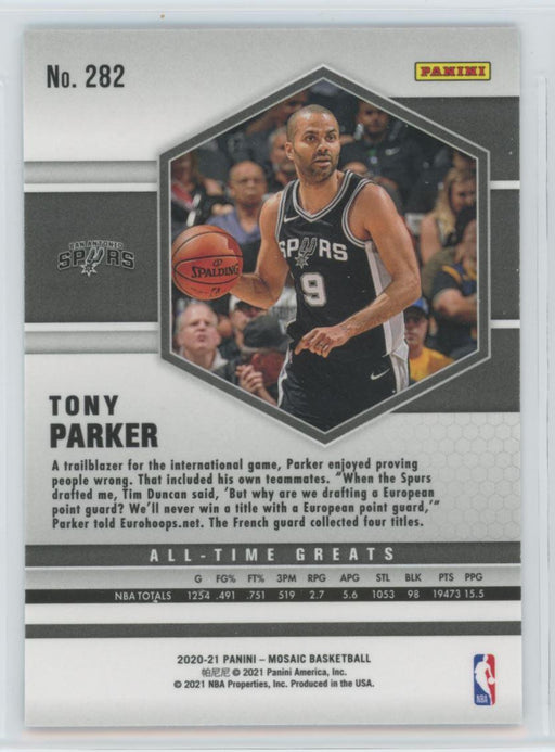 2020 Panini Mosaic Basketball # 282 Tony Parker San Antonio Spurs - Collectible Craze America