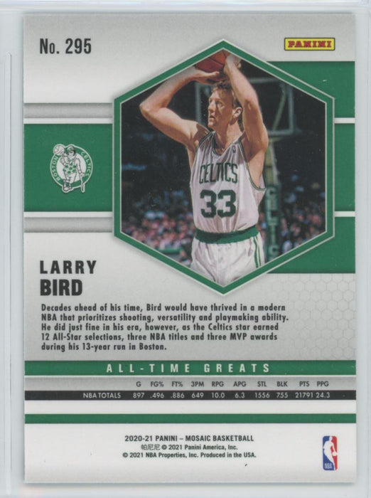 2020 Panini Mosaic Basketball # 295 Larry Bird Boston Celtics - Collectible Craze America