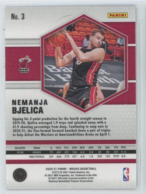 2020 Panini Mosaic Basketball # 3 Nemanja Bjelica Miami Heat - Collectible Craze America