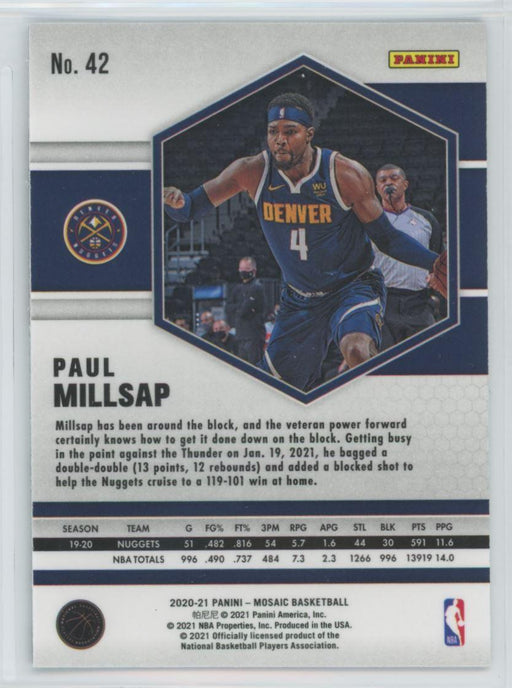 2020 Panini Mosaic Basketball # 42 Paul Millsap Denver Nuggets - Collectible Craze America