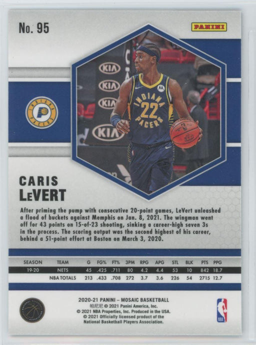 2020 Panini Mosaic Basketball # 95 Caris LeVert Indiana Pacers - Collectible Craze America