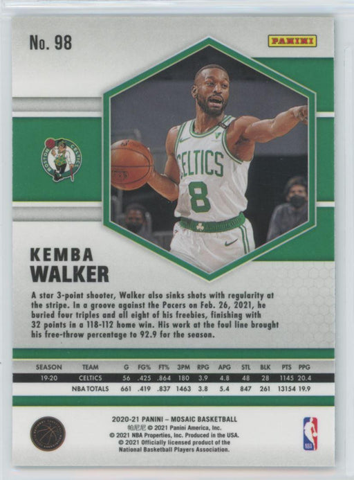 2020 Panini Mosaic Basketball # 98 Kemba Walker Boston Celtics - Collectible Craze America