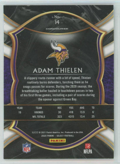 2020 Panini Select #14 Adam Thielen Minnesota Vikings - Collectible Craze America