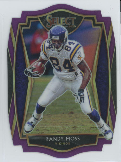 2020 Panini Select Football # 112 Randy Moss Purple Prizm Die-Cut Minnesota Vikings - Collectible Craze America