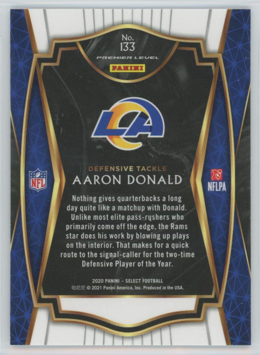 2020 Panini Select Football # 133 Aaron Donald Los Angeles Rams - Collectible Craze America