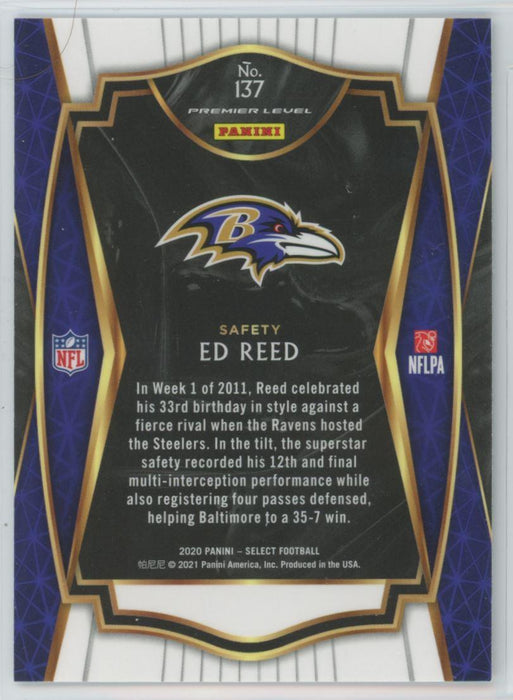 2020 Panini Select Football # 137 Ed Reed Baltimore Ravens - Collectible Craze America